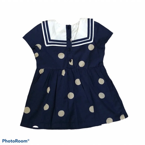 Mini Rodini Sailor Polka Dot Organic Dress - Picture 2 of 9